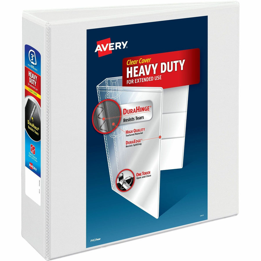 Avery Heavy-Duty View Binders with One Touch EZD Rings, White, 8 1/2" Width x 11" Length, 4EA/CT — view 1