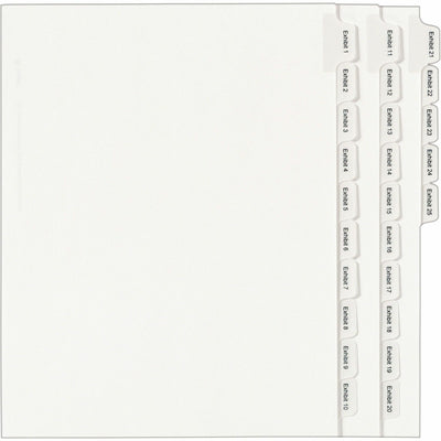 Avery Index Divider, White, 8.50" Width x 11" Length, 1 Set, AVE82106