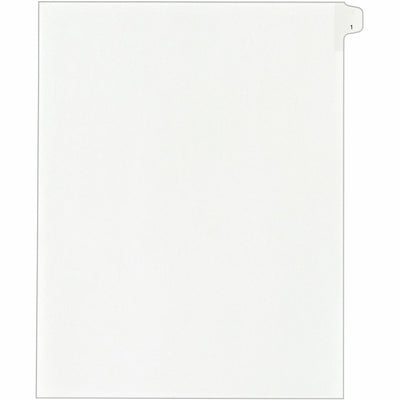 Avery Alllstate Style Individual Legal Dividers, White, 8.50" Width x 11" Length, 1 Pack, AVE82199