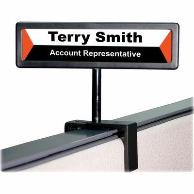 Advantus People Pointer Cubicle Sign, Black, 10EA/CT — view 1