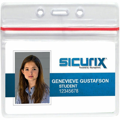Baumgartens SICURIX Badge Holder, Clear, 50 / Pack — view 1