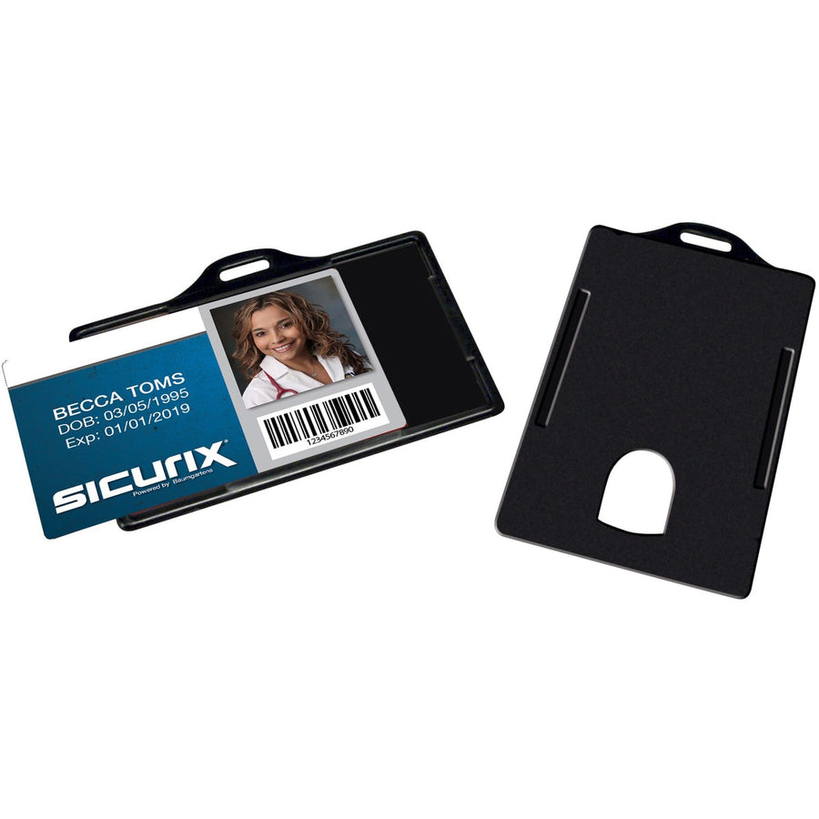 Baumgartens SICURIX Badge Holder, Black, 25 / Pack — view 1