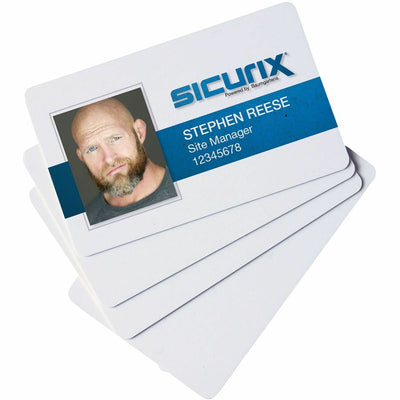 Baumgartens SICURIX CR 80 Blank ID Cards 30 mil 100 Pack White, 1 Pack — view 1