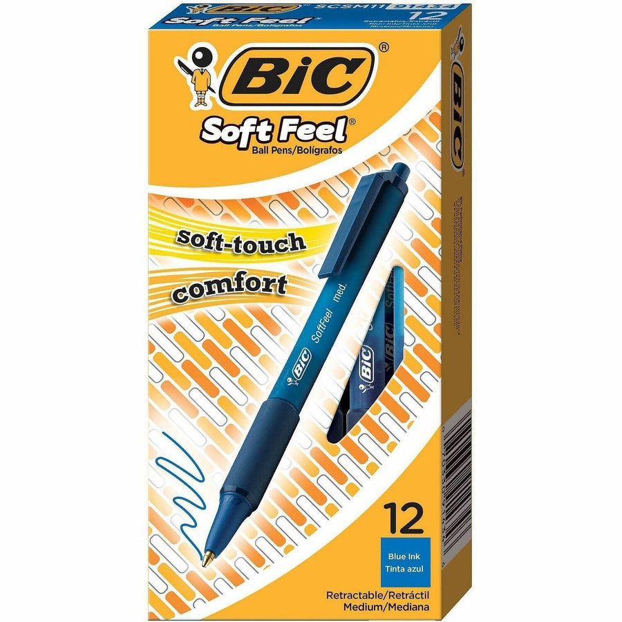 BIC SoftFeel Retractable Ball Pens, 1 Dozen — view 1