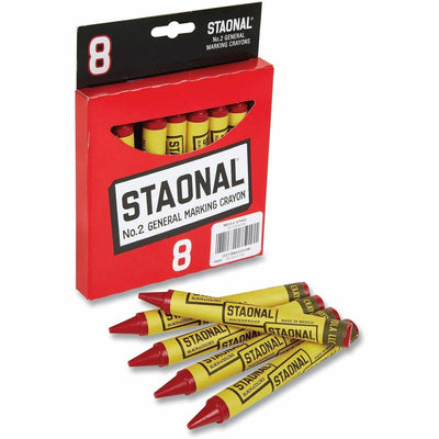 Crayola Staonal Marking Crayon, Red, 8 / Box, CYO520002038