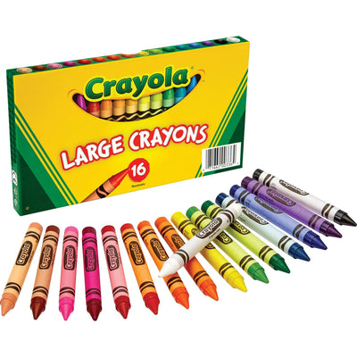 Crayola Large Crayons, Yellow-orange, 16 / Box, CYO52-0336