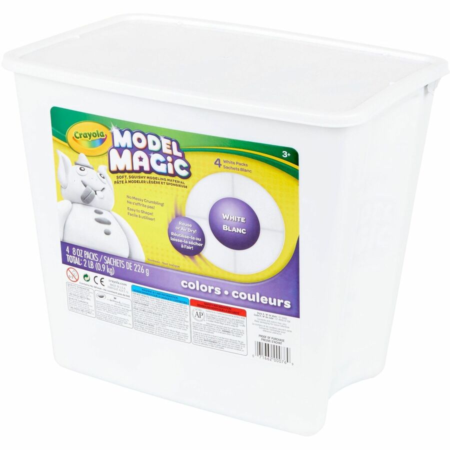 Crayola Model Magic Modeling Clay, 8.50" x 8.50", White, 1 / Box, CYO57-4400