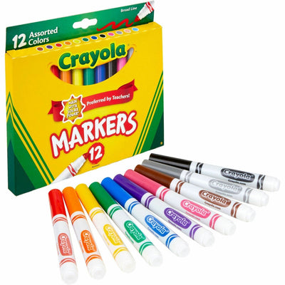 Crayola Broad Tip Classic Markers, 12 / Set, CYO58-7712