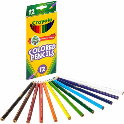 Crayola Presharpened Colored Pencils, 3.3 mm, 12 / Set, CYO684012