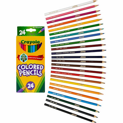 Crayola Presharpened Colored Pencils, 3.3 mm, 24 / Set, CYO684024