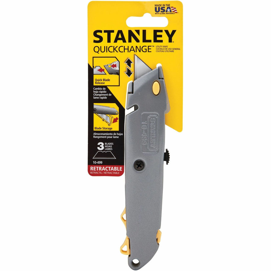 Amax Stanley Quick-Change Utility Knife, Silver, 6EA/BX 6BX/CT — view 1