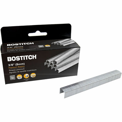 Amax Bostitch B8 PowerCrown 3/8" Staples, Silver, 5000 / Box — view 1