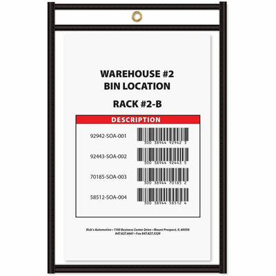 C-Line Stitched Vinyl Shop Ticket Holders, Clear, 25 / Box — view 1