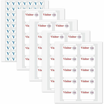 C-Line Time's Up! Peel & Stick Name Badges, White, 100 / Box — view 1