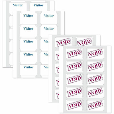 C-Line Time's Up! One-day Visitor Name Badges, White, 100 / Box, CLI97005