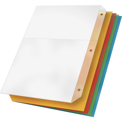 TOPS Cardinal Ring Binder Poly Pockets, Assorted, 8 1/2" Width x 11" Length, 5 / Pack, CRD84007