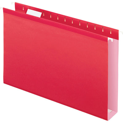 TOPS Pendaflex 1/5 Tab Cut Legal Recycled Hanging Folder, Red, 8 1/2" Width x 14" Length, 25 / Box — view 1