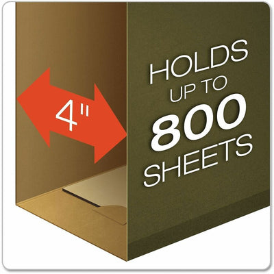 TOPS Pendaflex Legal Recycled Hanging Folder, Standard Green, 8 1/2" Width x 14" Length, 25 / Box, PFX4153X4