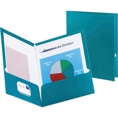 TOPS Oxford Letter Pocket Folder, Teal, 8 1/2" Width x 11" Length, 25 / Box — view 1