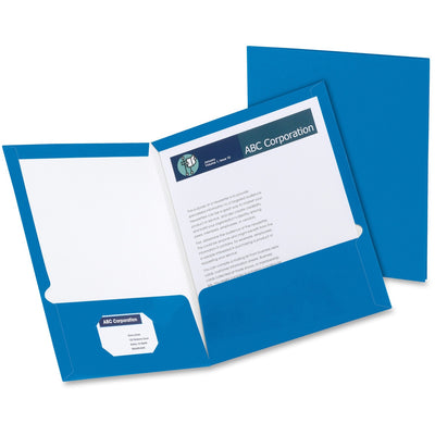 TOPS Oxford Letter Pocket Folder, Blue, 8 1/2" Width x 11" Length, 25 / Box — view 1