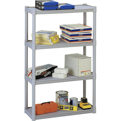 Iceberg Rough 'N Ready 4-Shelf Open Storage System, Platinum, ICE20843