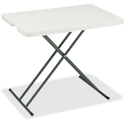Iceberg IndestrucTable TOO 1200 Series Adjustable Personal Folding Table, Gray, ICE65490