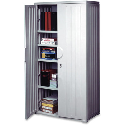 Iceberg Officeworks 4-Shelf Storage Cabinet, Platinum, ICE92573