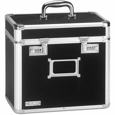 Vaultz Locking Letter File Box, 13.8" x 13.5", Black, IDEVZ01165