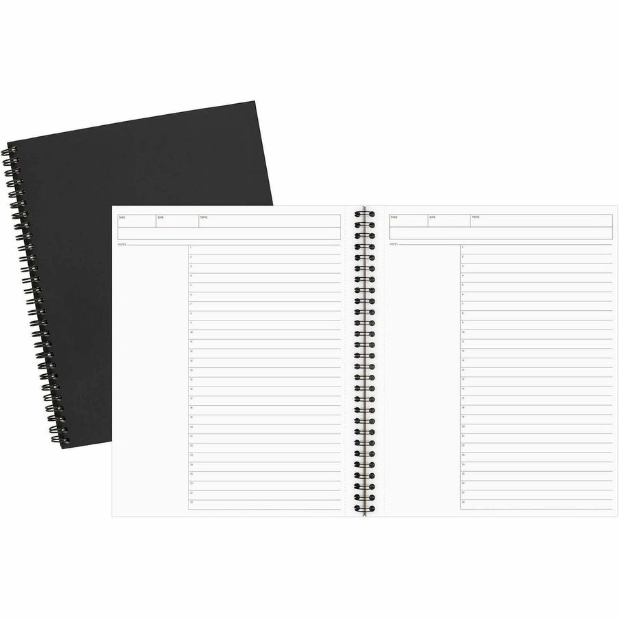 Mead 1 - Subject Action Planner Notebook - Letter, 8.5" x 11", Linen, Double Wire Spiral, 20 lb, 80, MEA06064