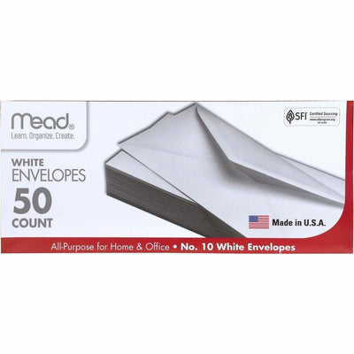 ACCO Mead Plain White Envelopes, 50 / Box, MEA75050