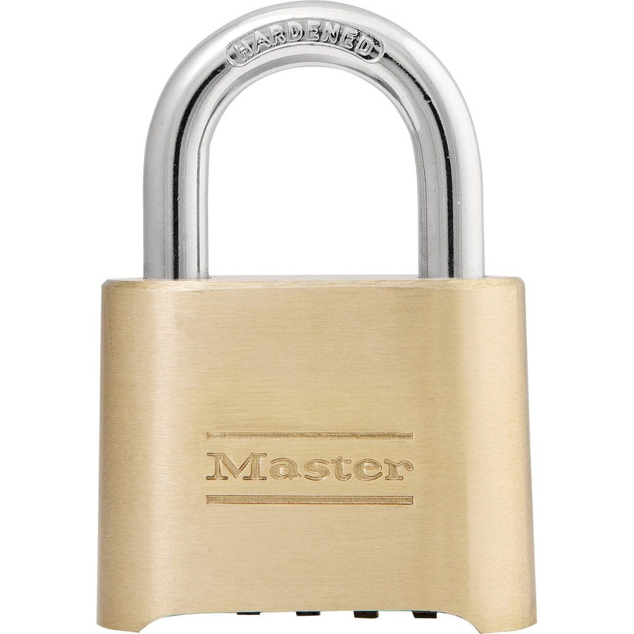 Master Lock Resettable Combination Lock, 2" x 2.9", Brass, MLK175D