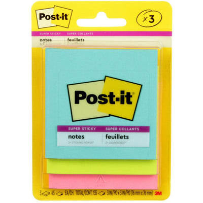 3M Post-it Super Sticky Notes - Supernova Neons Color Collection, Tropical Pink, 1 Pack, MMM3321SSAN