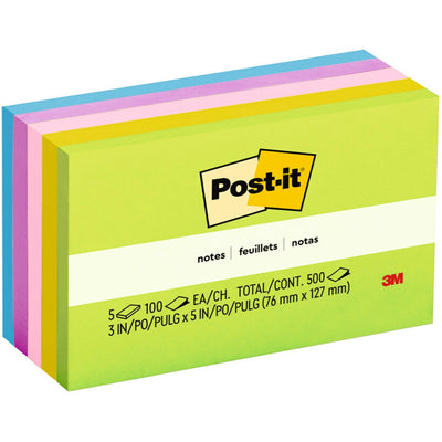 3M Post-it Notes Original Notepads - Floral Fantasy Color Collection, Blue Paradise, 1 Pack, MMM6555UC