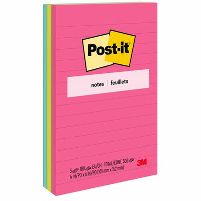3M Post-it Lined Notes - Poptimistic Color Collection, Aqua, 1 Pack, MMM660-3AN