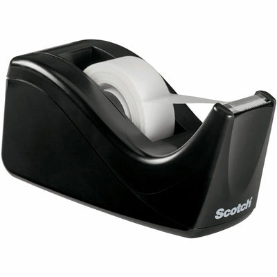 3M Scotch Two-tone Desktop Office Tape Dispenser, Black, MMMC60BK