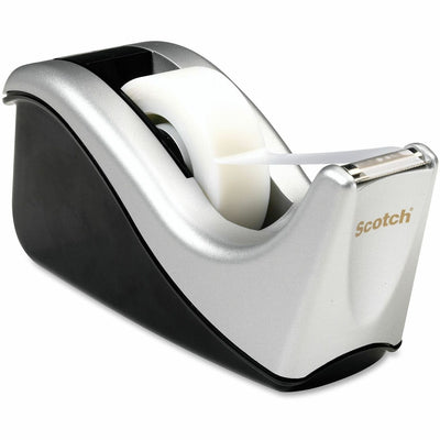 3M Scotch Two-tone Desktop Office Tape Dispenser, Black, MMMC60-ST