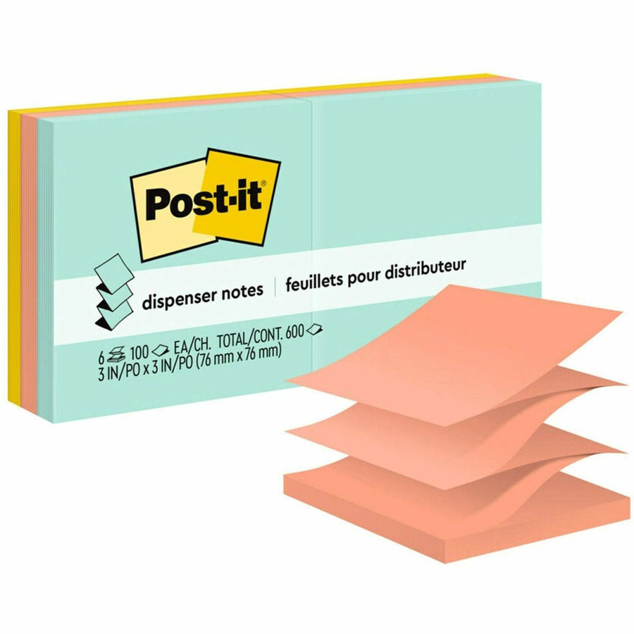 Post-it® Dispenser Notes, Yellow, Paper, Repositionable, 1 / Pack, MMMR330-AP