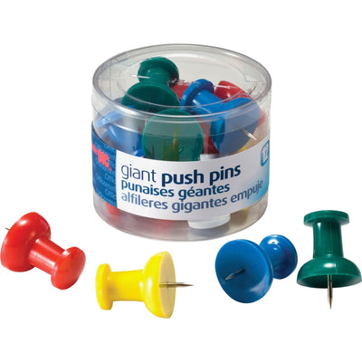 Officemate Giant Push Pins, Assorted, 1 Pack, OIC92902