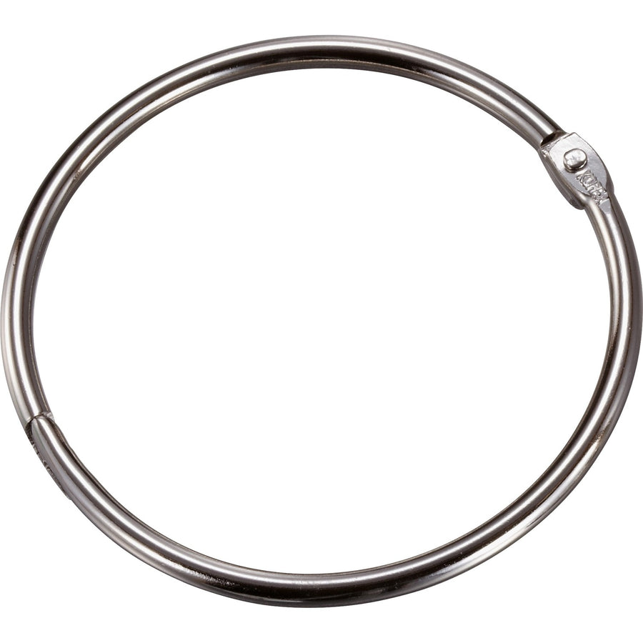 Officemate Loose-Leaf Book Rings, Silver, Metal, 10 / Box, OIC99706