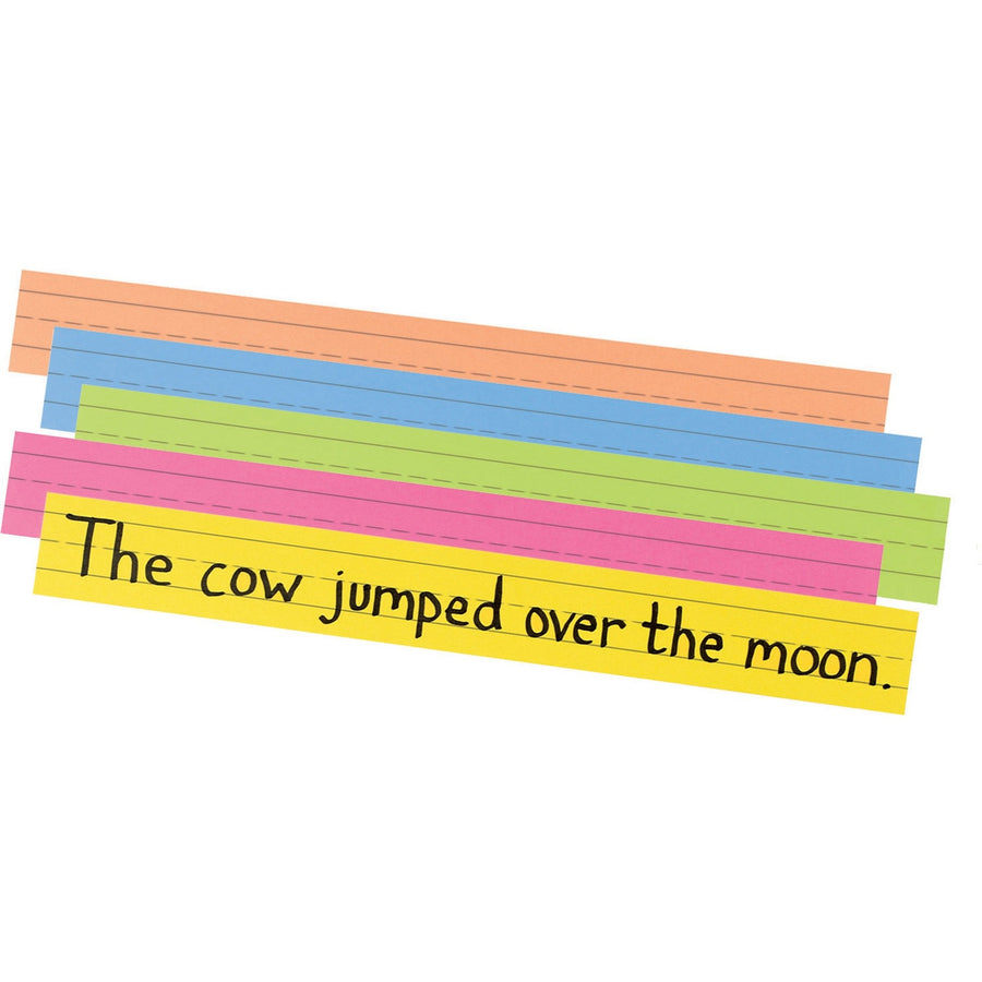 Pacon® Super Bright Sentence Strips, 3" x 28", Assorted, 100 / Pack, PAC1733