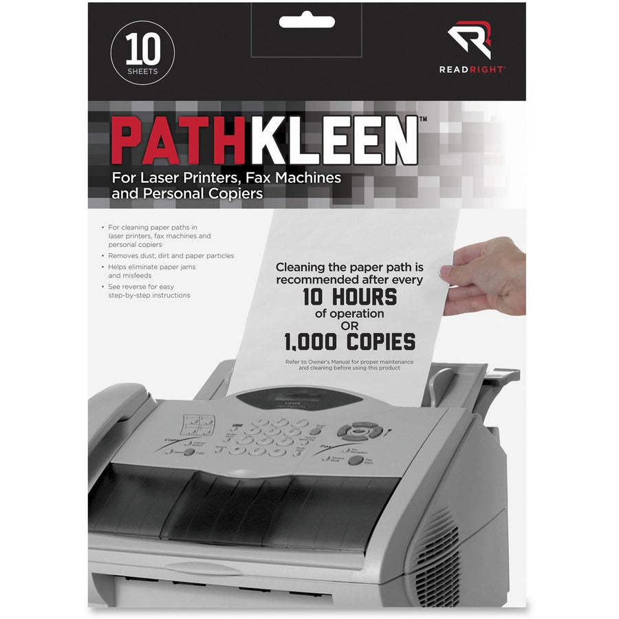 Read Right PathKleen Paper Path Cleaning Sheets, 10 / Pack, REARR1237