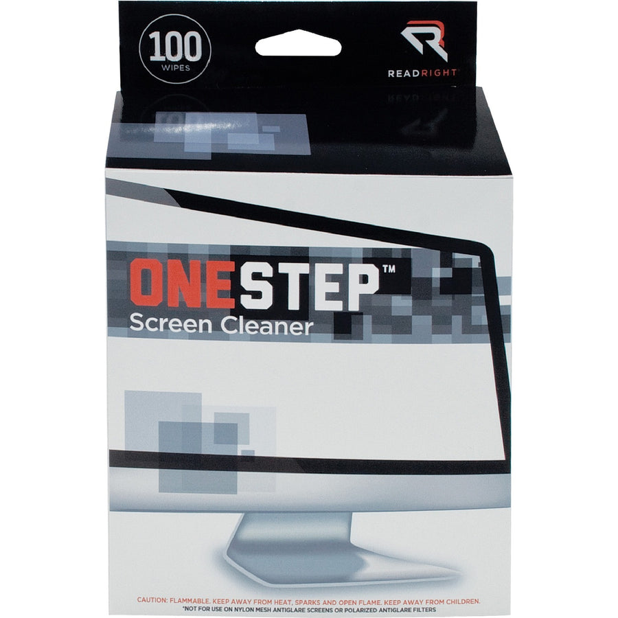 Advantus Read/Right One-Step Screen Cleaning Wipes, Anti-static, 100 / Box, REARR1309