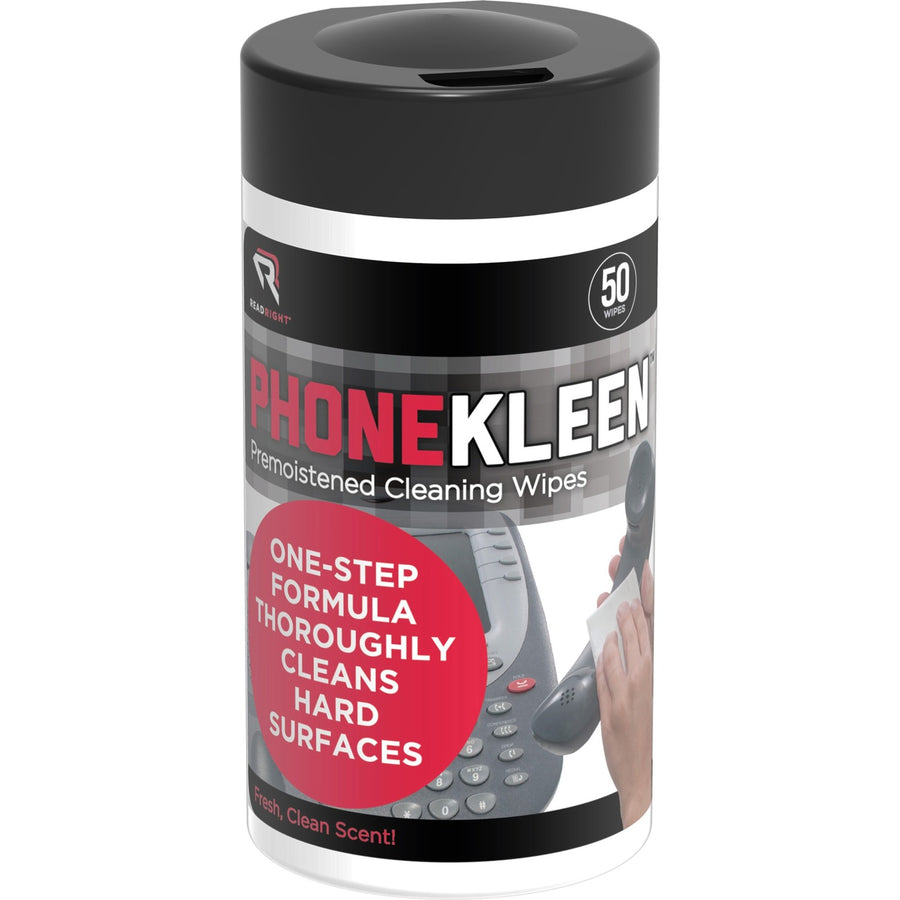 Read Right PhoneKleen Wipes, Pre-moistened, REARR1403