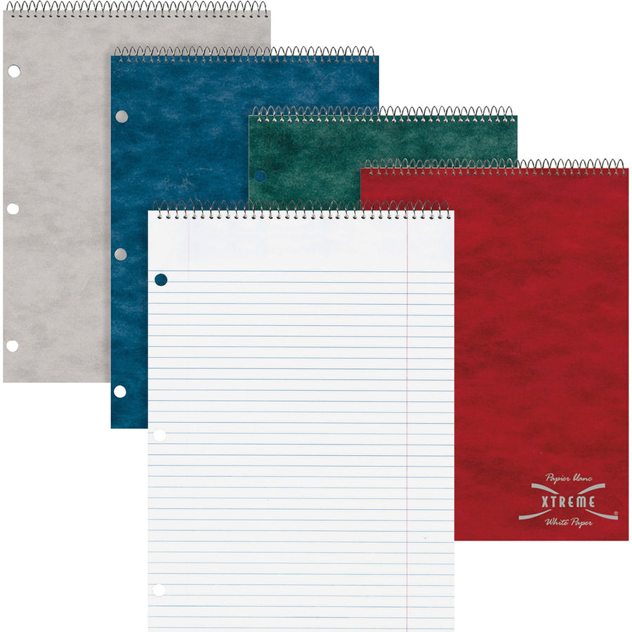 Rediform Porta-Desk 1-Subject Notebooks, 8.5" x 11.5", Pressboard, Coilock, 80, Micro Perforated, RED31186