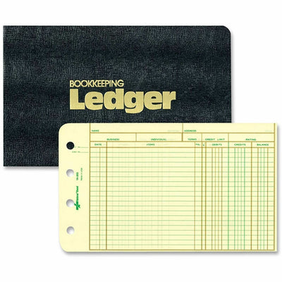 Dominion Blueline Rediform 4-Ring Ledger Outfit, Black, 5" Width x 8 1/2" Length, RED63453
