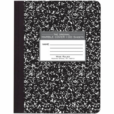 Roaring Spring Paper Products Roaring Spring Wide Ruled Hard Cover Composition Book, 9 3/4" x 7 1/2", ROA77230