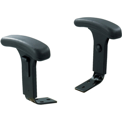 Safco Big & Tall Adjustable T-pad Arm Kit, Black, 1 Pair, SAF3496BL