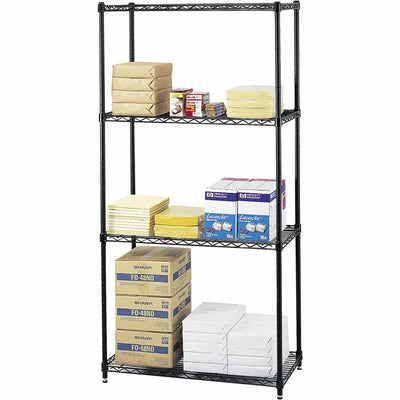 Safco Commercial Wire Shelving, Black, SAF5276BL