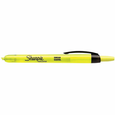 Newell Sharpie Smear Guard Retractable Highlighters, 1 Dozen, SAN28025
