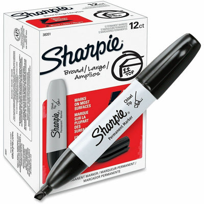 Newell Sharpie Large Barrel Permanent Markers, 1 Dozen, SAN38201